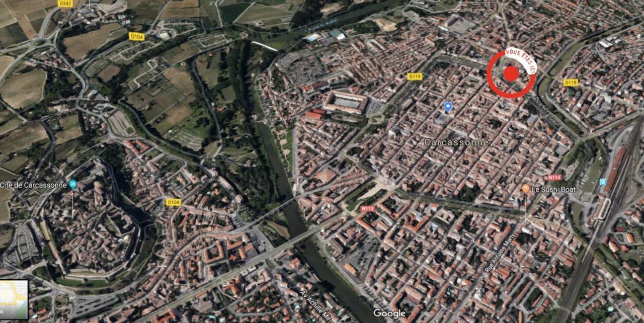 Carcassonne Centre Avec Balcon Et Parking Appartamento Esterno foto